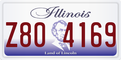 IL license plate Z804169