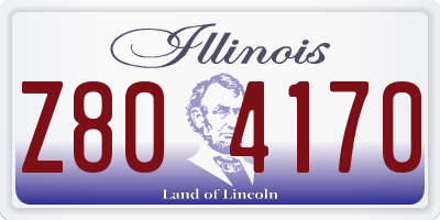 IL license plate Z804170