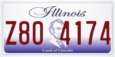 IL license plate Z804174