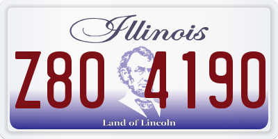 IL license plate Z804190