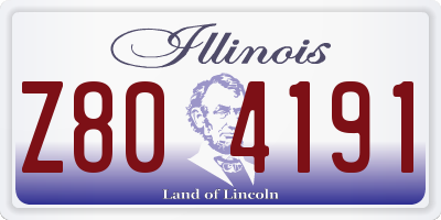 IL license plate Z804191