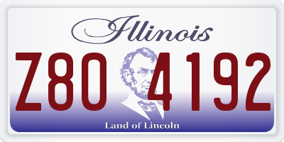 IL license plate Z804192