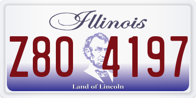 IL license plate Z804197