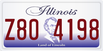 IL license plate Z804198