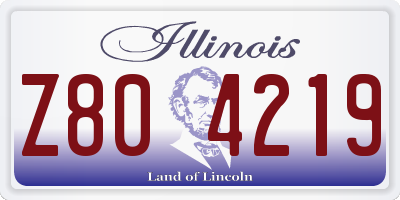 IL license plate Z804219