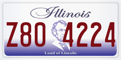 IL license plate Z804224