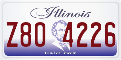 IL license plate Z804226
