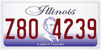 IL license plate Z804239