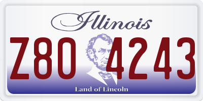 IL license plate Z804243