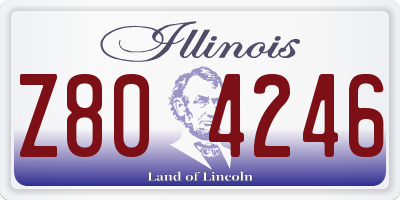 IL license plate Z804246