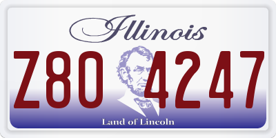 IL license plate Z804247