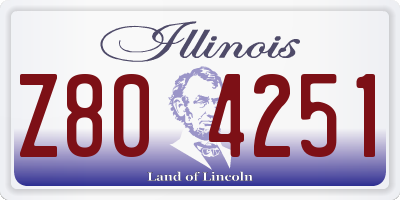 IL license plate Z804251
