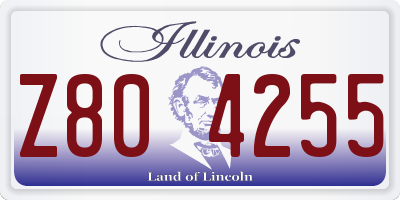 IL license plate Z804255