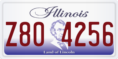 IL license plate Z804256