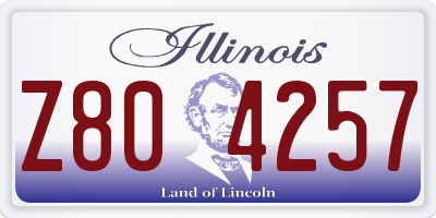 IL license plate Z804257
