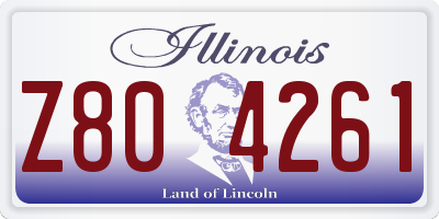 IL license plate Z804261