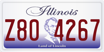IL license plate Z804267