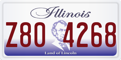 IL license plate Z804268