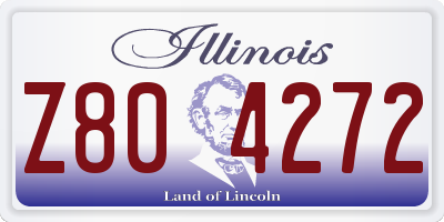 IL license plate Z804272