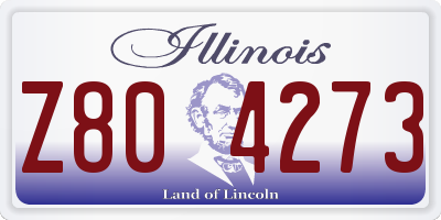 IL license plate Z804273