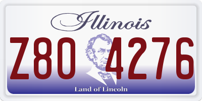 IL license plate Z804276