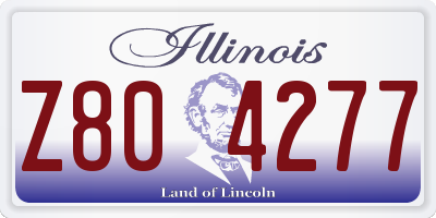 IL license plate Z804277