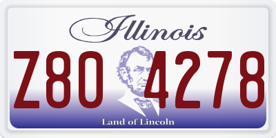 IL license plate Z804278