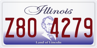 IL license plate Z804279