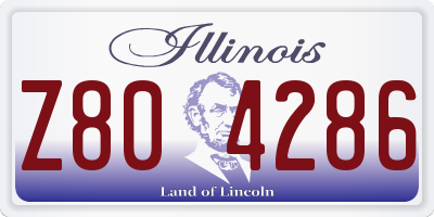 IL license plate Z804286