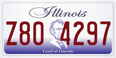 IL license plate Z804297