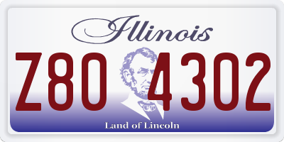 IL license plate Z804302