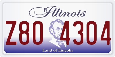 IL license plate Z804304