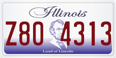 IL license plate Z804313