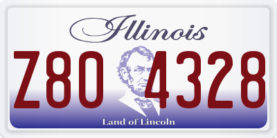 IL license plate Z804328
