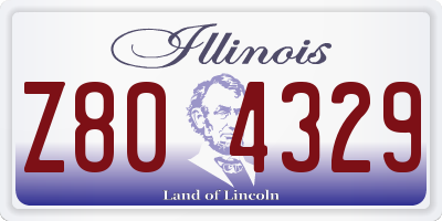 IL license plate Z804329