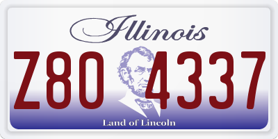 IL license plate Z804337
