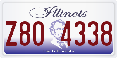 IL license plate Z804338
