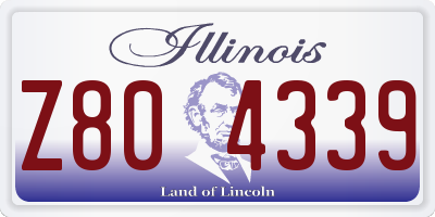 IL license plate Z804339