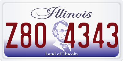 IL license plate Z804343