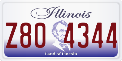 IL license plate Z804344