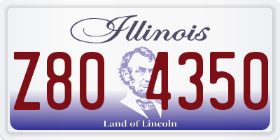 IL license plate Z804350