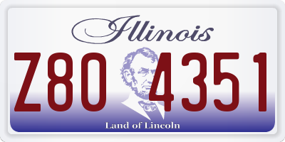 IL license plate Z804351