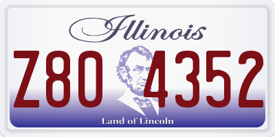 IL license plate Z804352