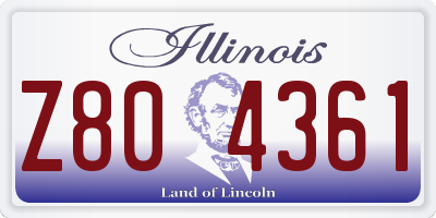 IL license plate Z804361