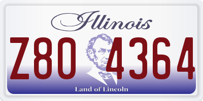 IL license plate Z804364