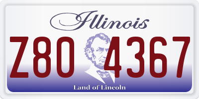IL license plate Z804367