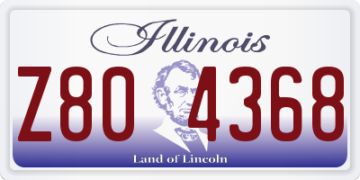 IL license plate Z804368