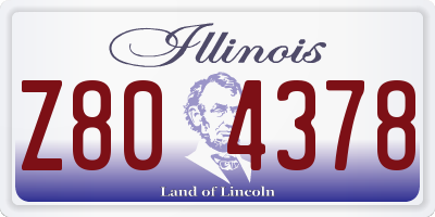IL license plate Z804378