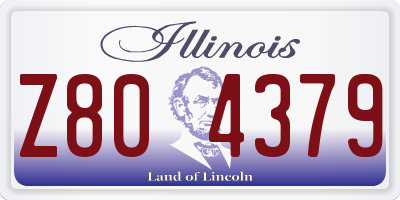 IL license plate Z804379