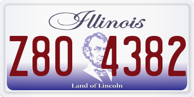 IL license plate Z804382